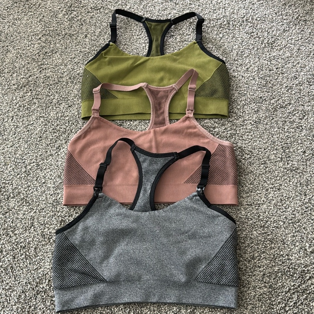 Auden Nursing Sports Bras - 3 pack size medium